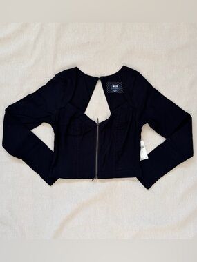 Maeve Long sleeve Zipper Top